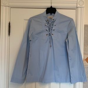 Michael Kors Cotton Blend Top Size S light Blue